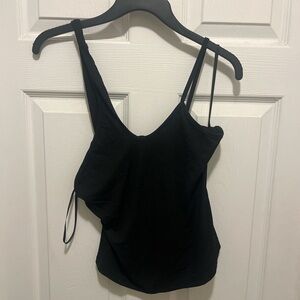 SHEIN Black Asymmetrical Fitted Camisole